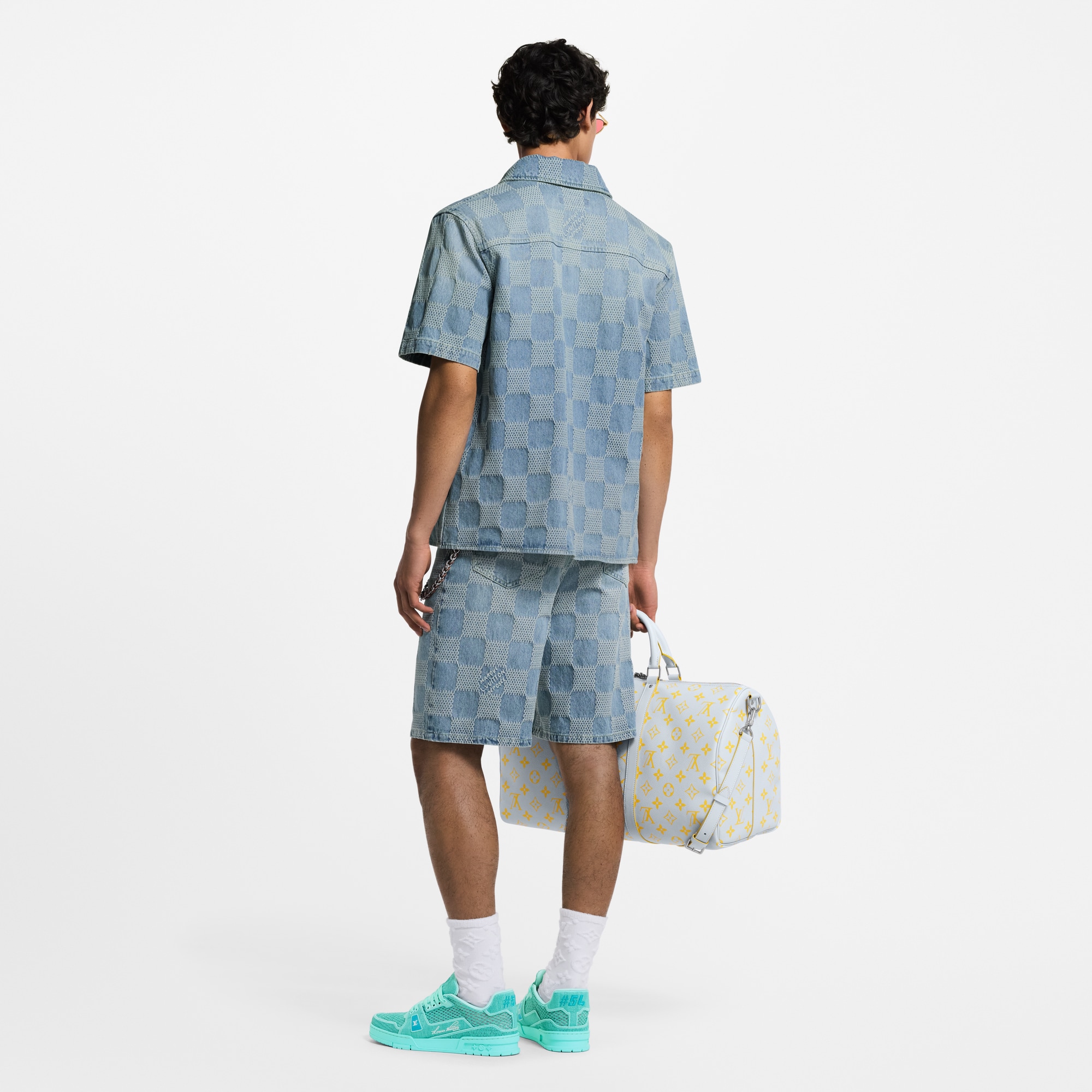 Damier 3D Light Denim Shorts - Ready-to-Wear | LOUIS VUITTON
